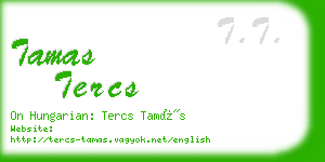 tamas tercs business card